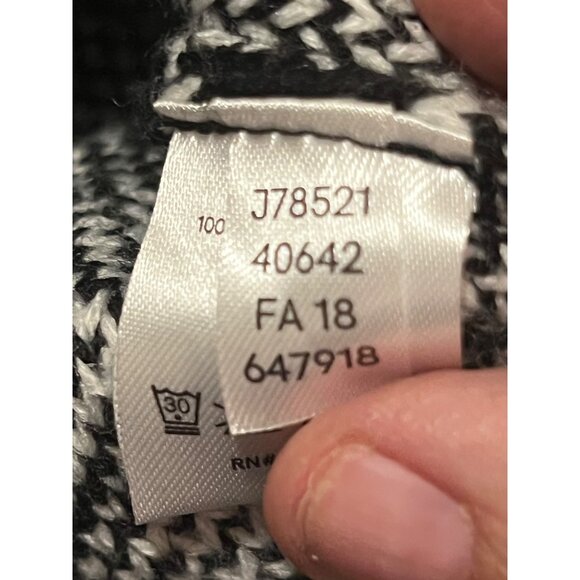 Venus Black & White Houndstooth Sweater Dress Large Long Sleeves & Shawl Neck - Picture 7 of 16